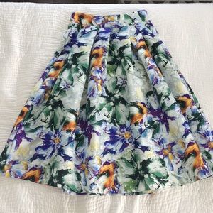 H&M Floral Midi Circle Skirt